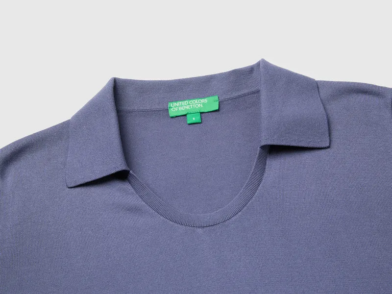 Kurzärmeliger Pullover aus Seidenmischung