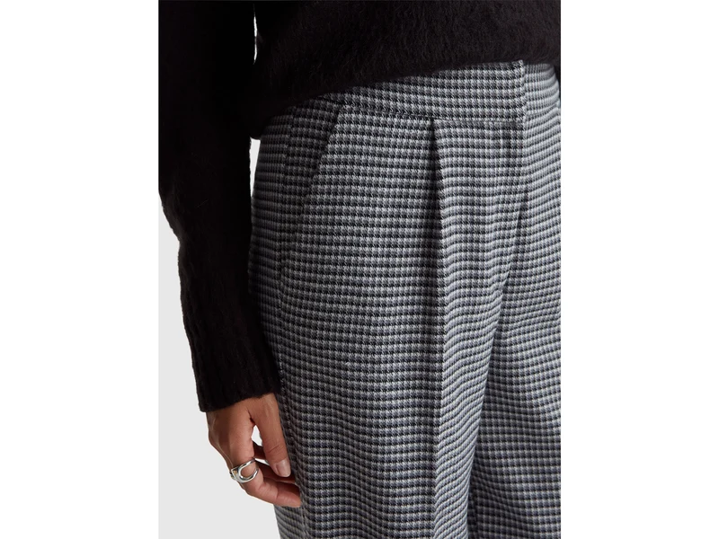 Flanellhose mit Hahnentrittmuster