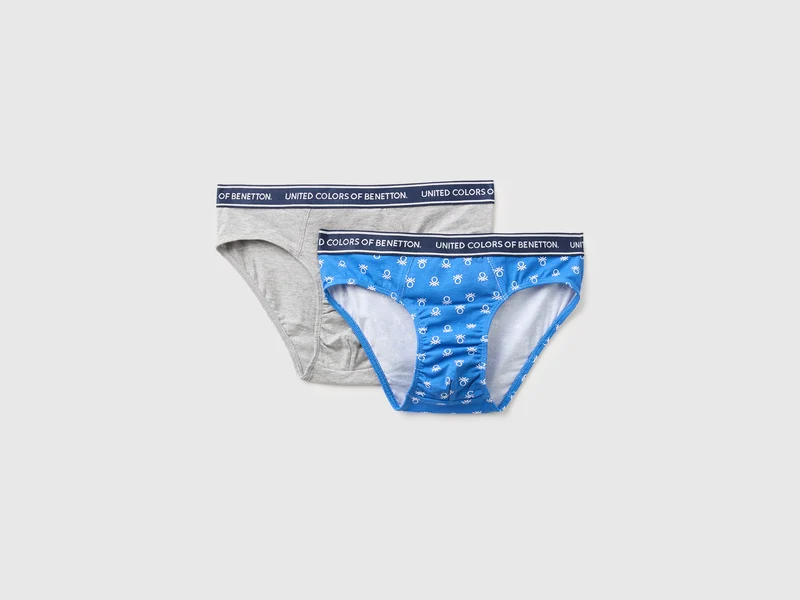 Set aus zwei Slips mit Logo-Gummizug