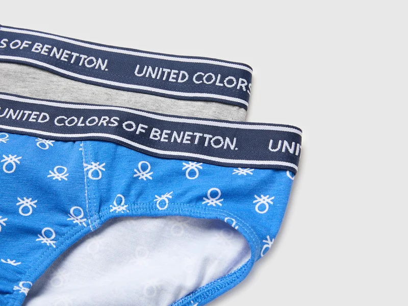 Set aus zwei Slips mit Logo-Gummizug
