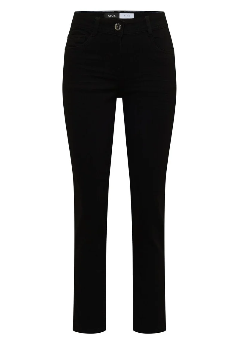 Mid Waist Straight Leg Jeans im Casual Fit