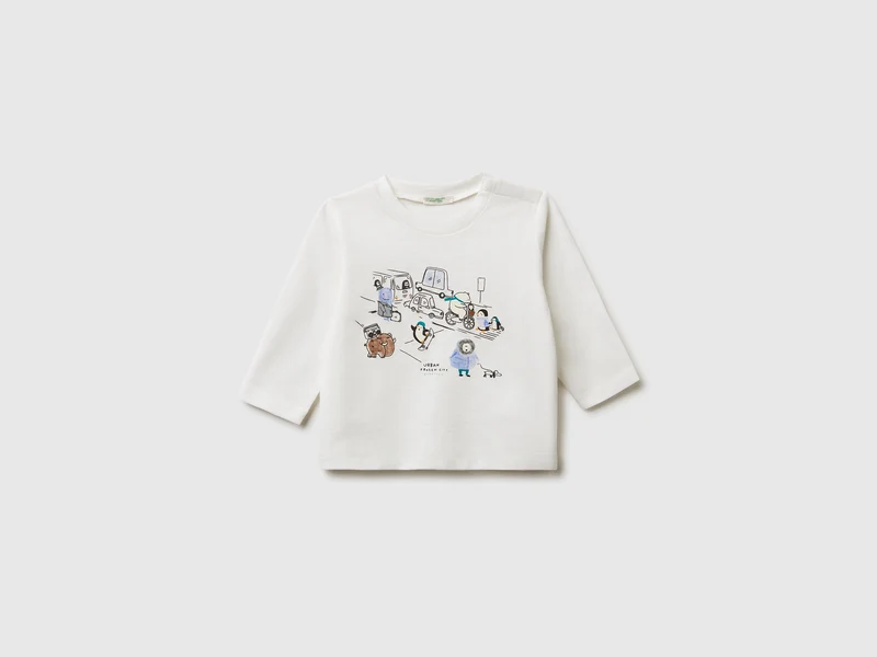 T-Shirt mit geprägtem Aufdruck