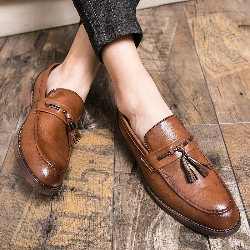 Leather Tassel Loafers