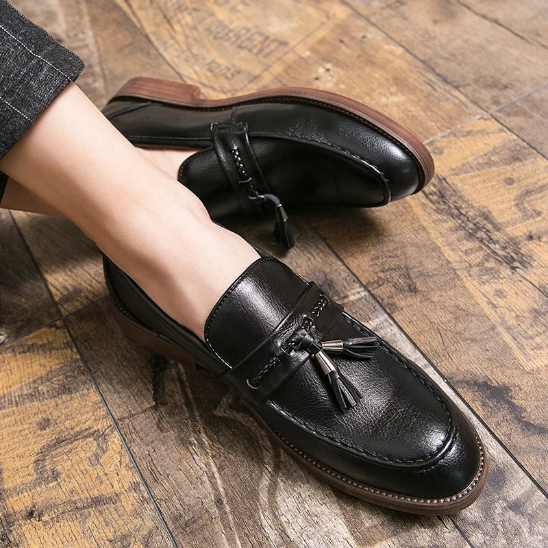 Leather Tassel Loafers