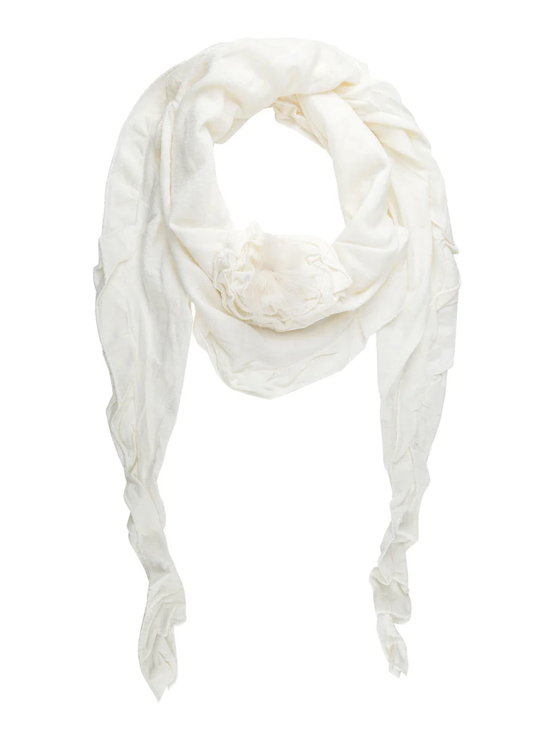 Sciarpa da donna a triangolo - bianco