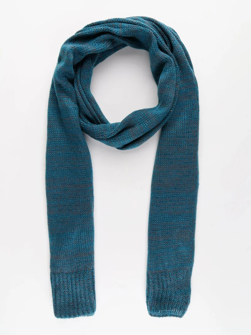 Sciarpa in maglia bicolore - blu