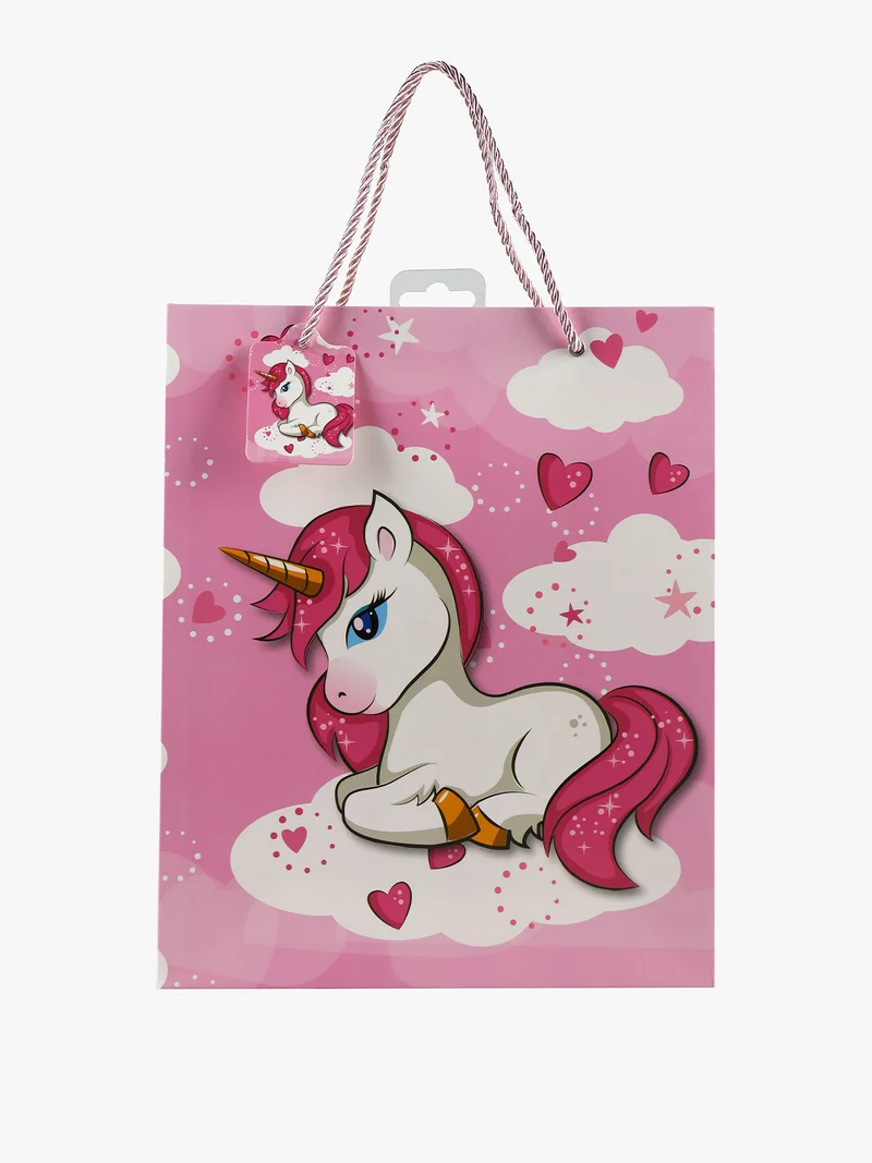 Sacchetto da regalo unicorno - rosa