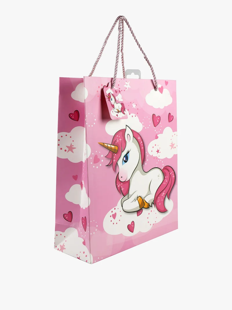 Sacchetto da regalo unicorno - rosa
