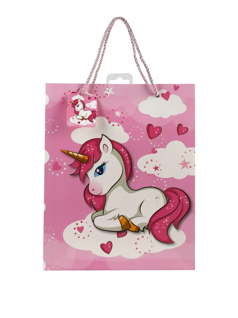 Sacchetto da regalo unicorno - rosa