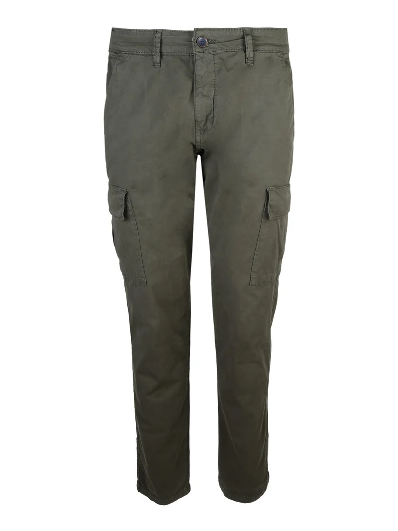 Pantaloni cargo da uomo in cotone - militare