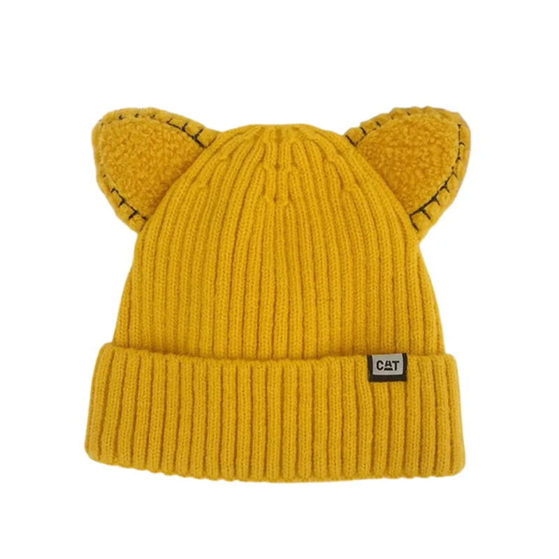 Winter-Strickmütze mit Katzenohren | Warm & Weich | Einheitsgröße für Damen