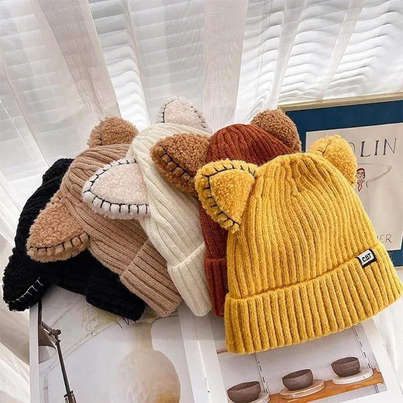 Winter-Strickmütze mit Katzenohren | Warm & Weich | Einheitsgröße für Damen