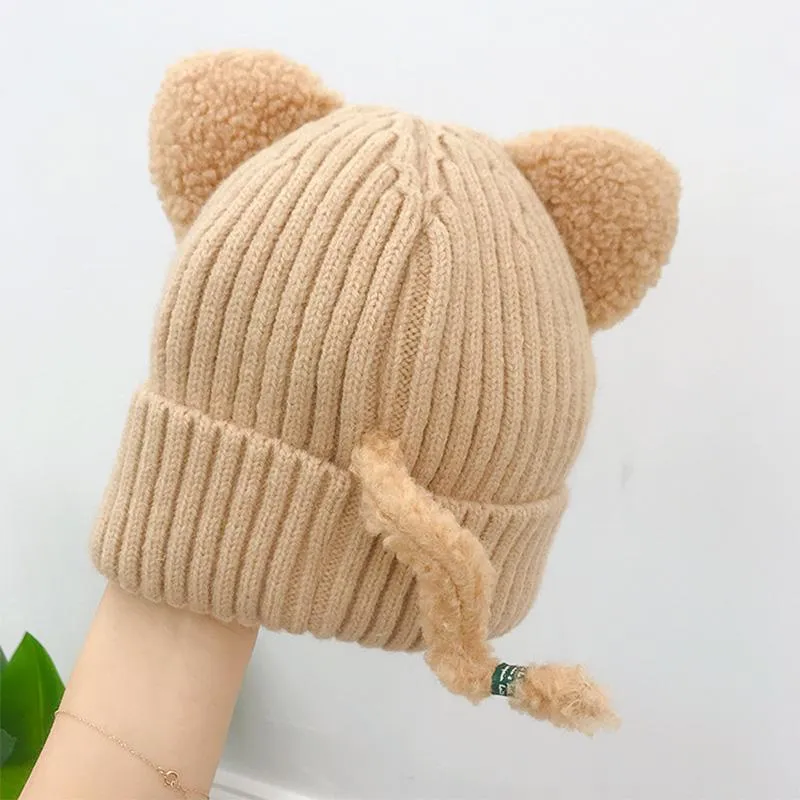 Winter-Strickmütze mit Katzenohren | Warm & Weich | Einheitsgröße für Damen