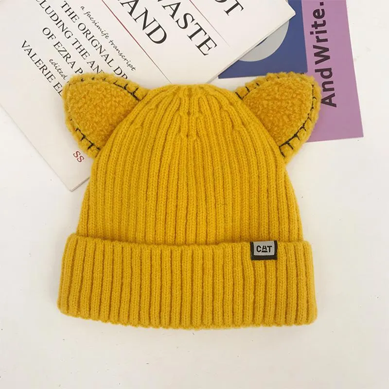 Winter-Strickmütze mit Katzenohren | Warm & Weich | Einheitsgröße für Damen