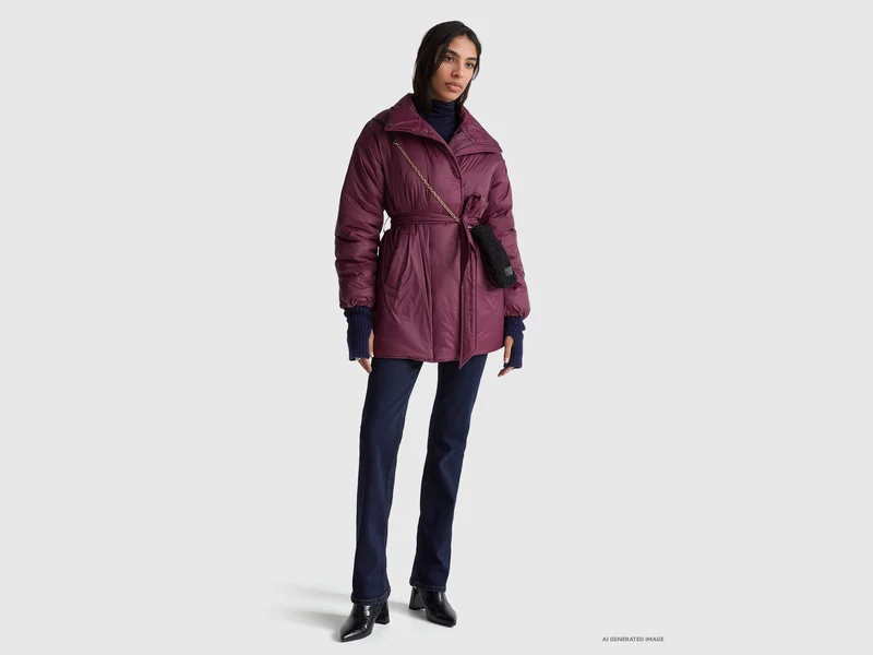 Wattierte Nylonjacke