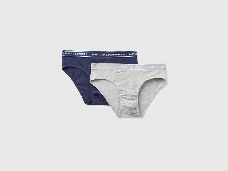 Set aus zwei Slips mit Logo-Gummizug