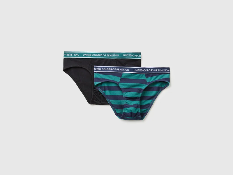 Set aus zwei Slips mit Logo-Gummizug
