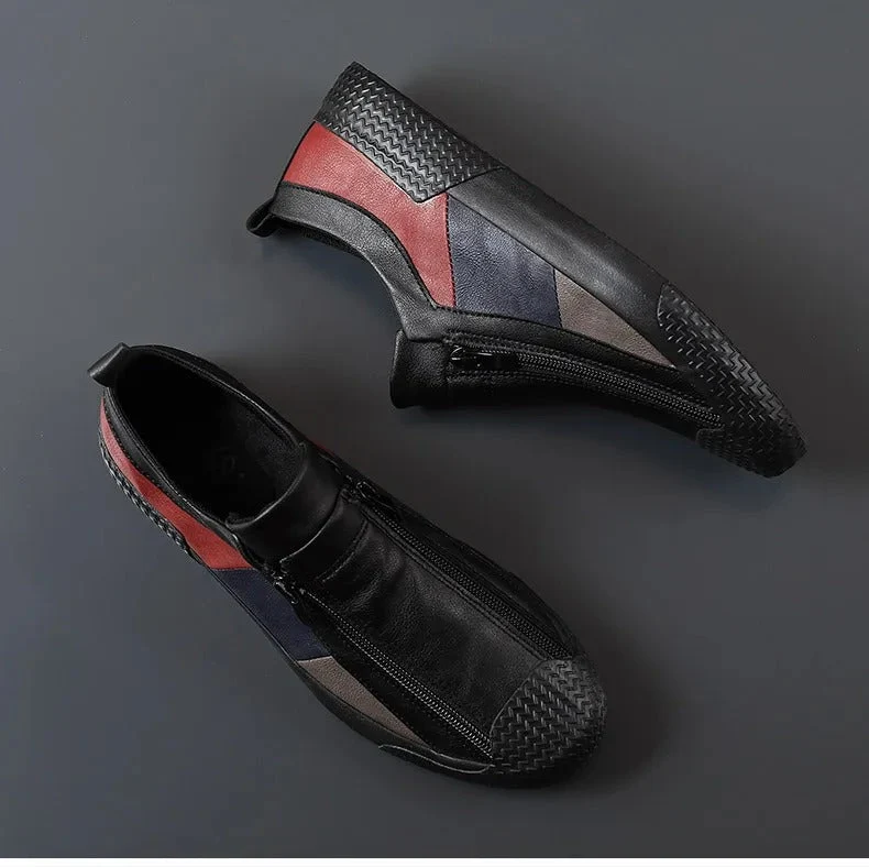 Leather Shoes with Zip