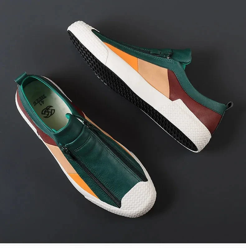 Leather Shoes with Zip