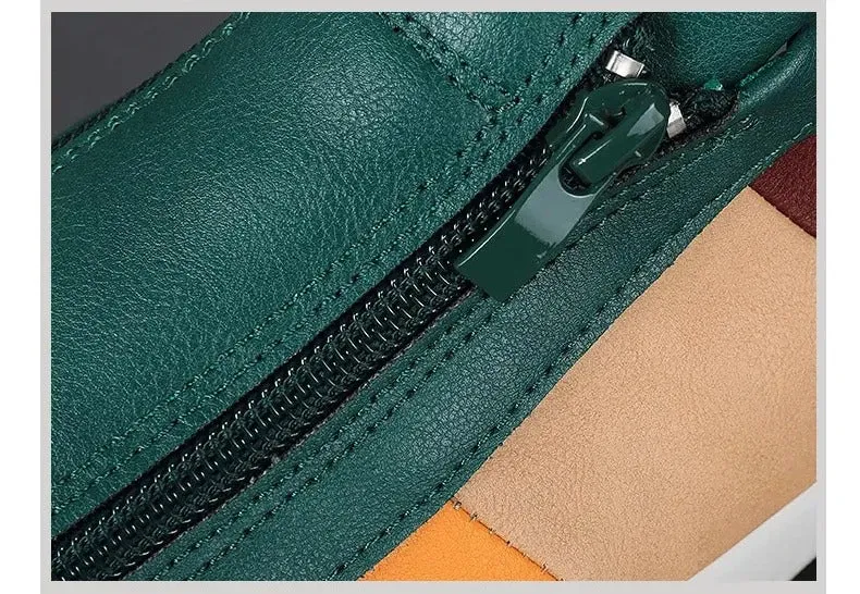 Leather Shoes with Zip