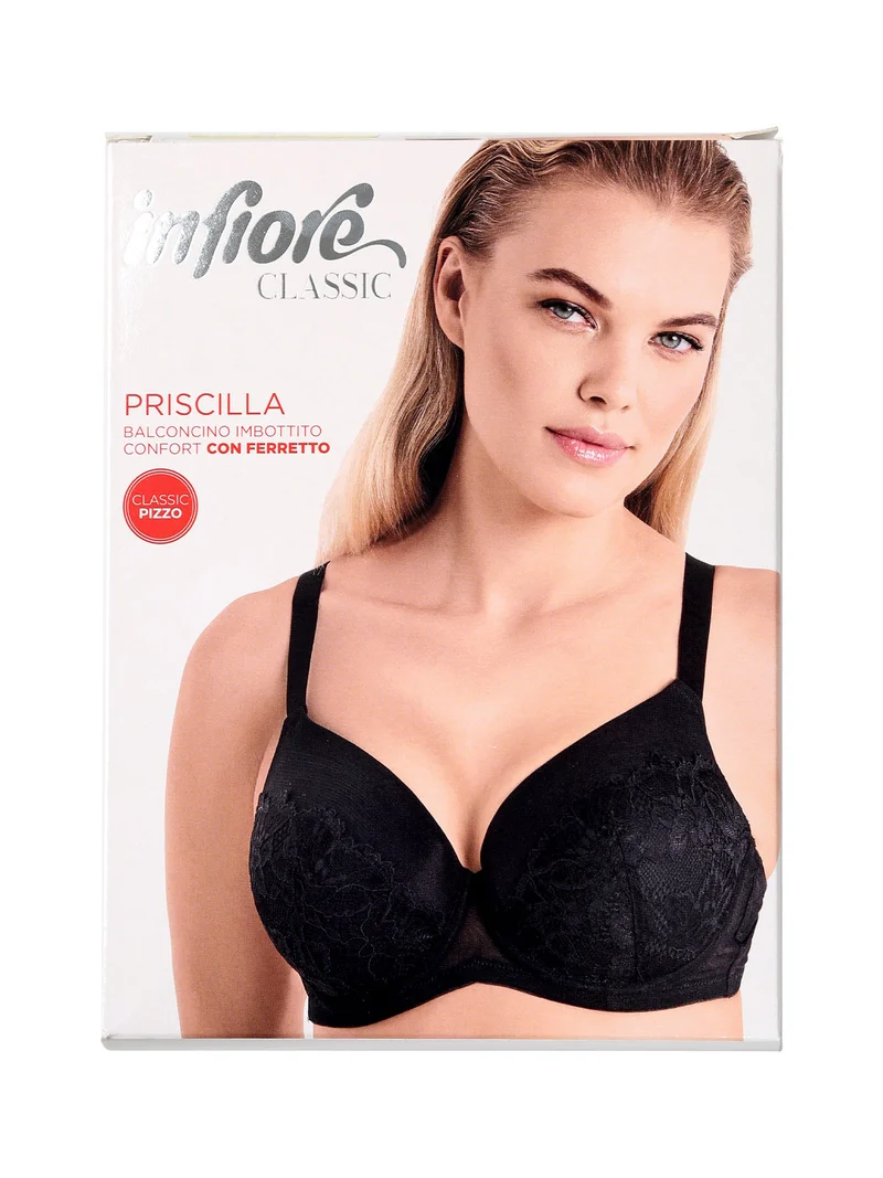 PRISCILLA Reggiseno a balconcino con feretto coppa C - bianco