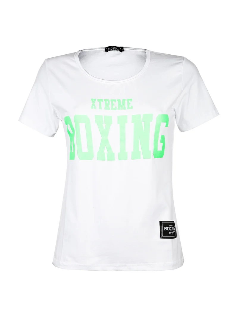 T-shirt donna in cotone elastico - bianco
