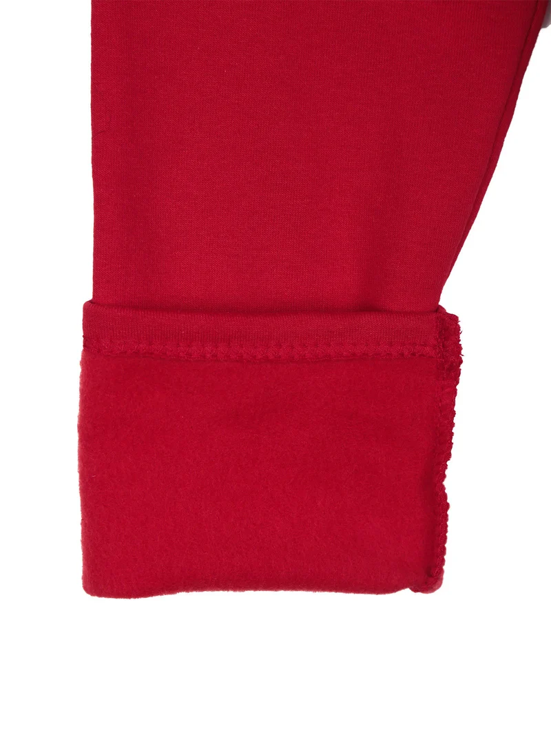 Vestito di natale da bambina con stampa - rosso