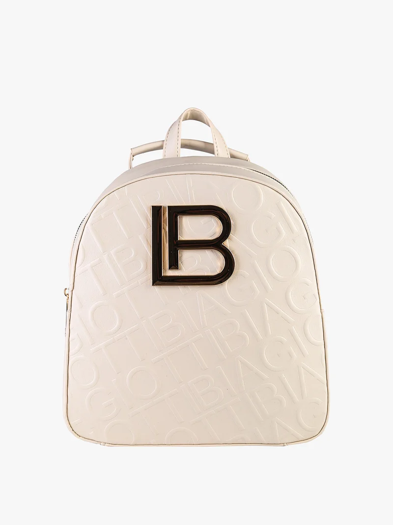 Zaino donna con logo - panna