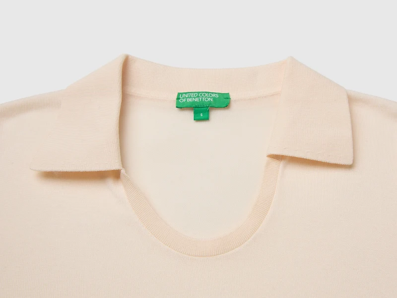 Kurzärmeliger Pullover aus Seidenmischung