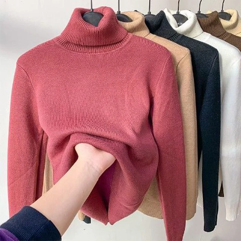 Damen Rollkragenpullover | Weiches Fleece-Innenfutter | Warm & Stilvoll für Herbst & Winter