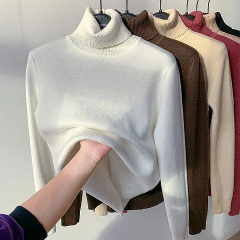 Damen Rollkragenpullover | Weiches Fleece-Innenfutter | Warm & Stilvoll für Herbst & Winter