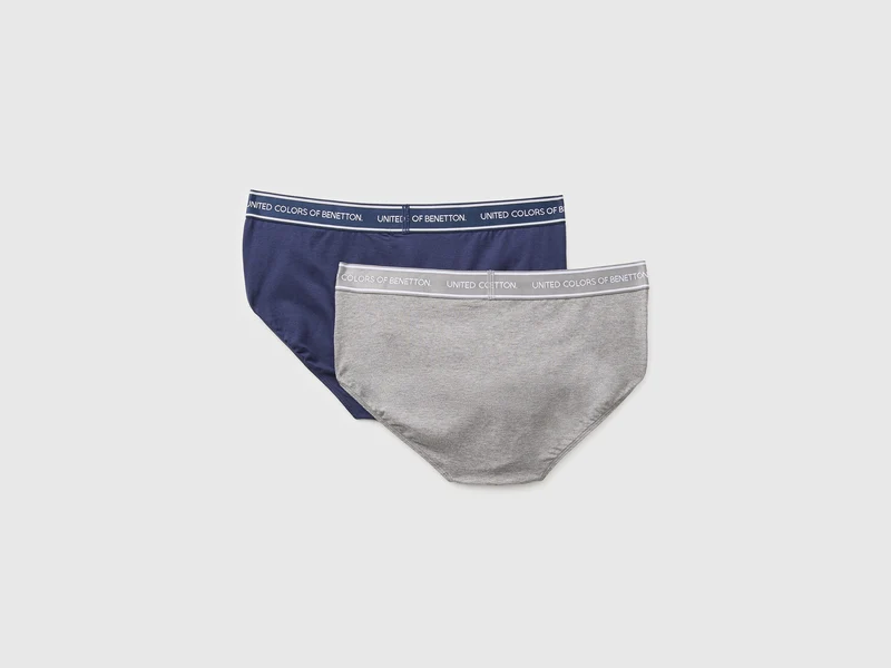 Set aus zwei Slips mit Logo-Gummizug