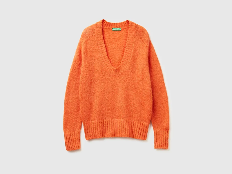 Warmer Pullover aus Mohairmischung
