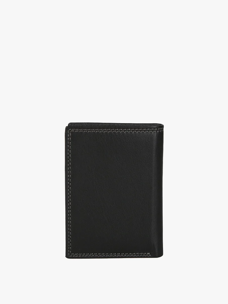 Portafoglio in pelle da uomo - nero