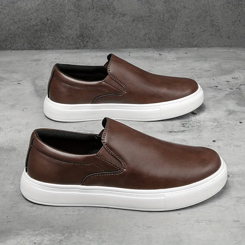Casual Leather Slip-On Shoes