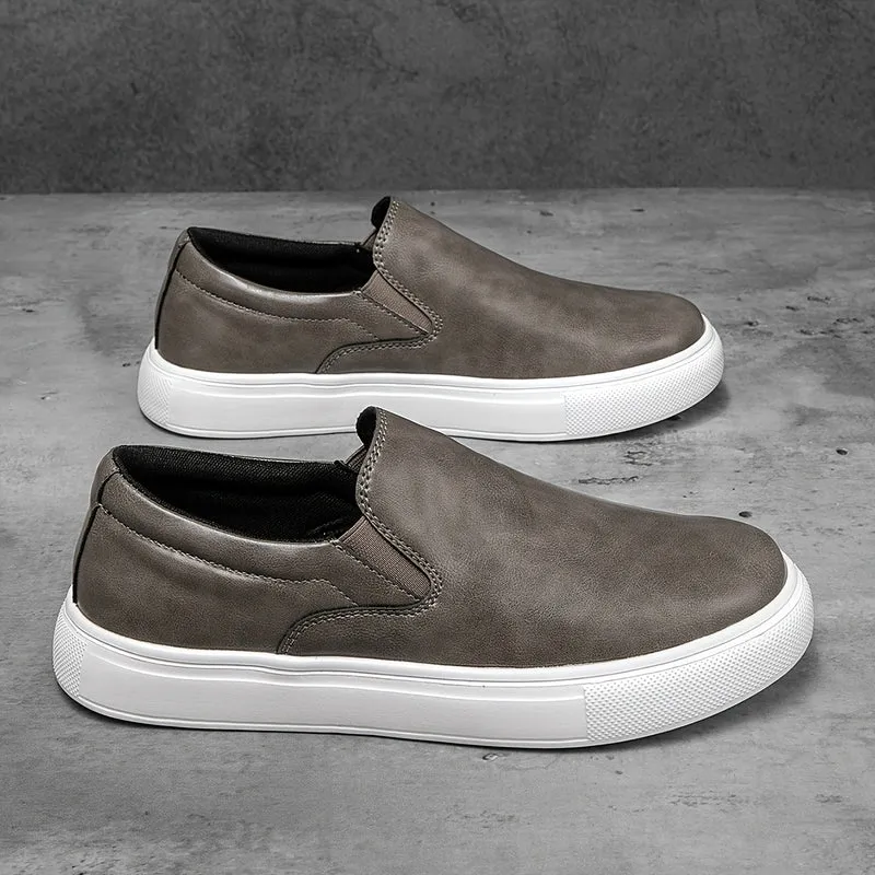 Casual Leather Slip-On Shoes