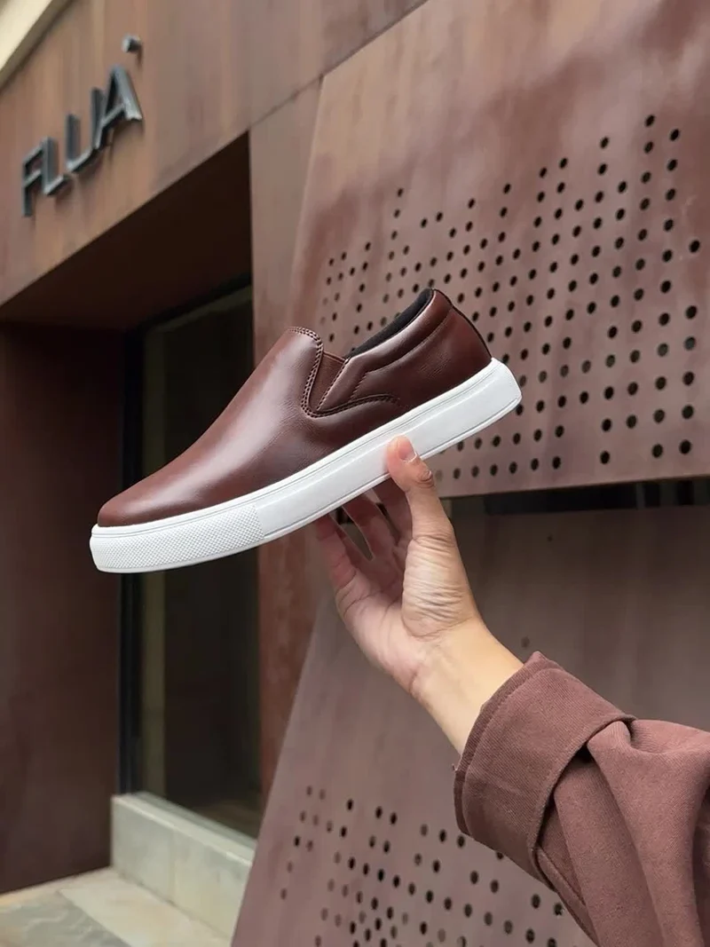 Casual Leather Slip-On Shoes