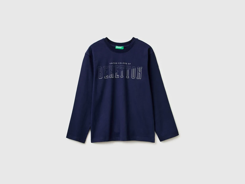 Warmes T-Shirt mit Logo-Print