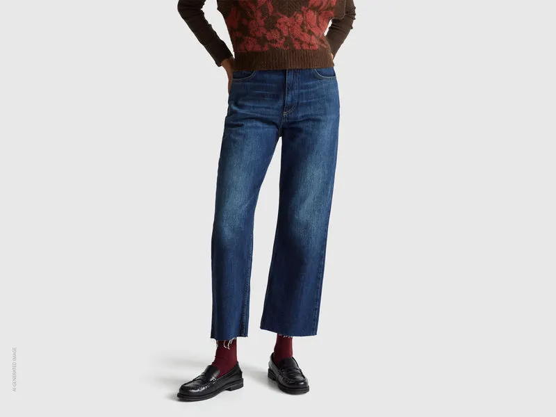 Cropped-Jeans im Daddy-Fit