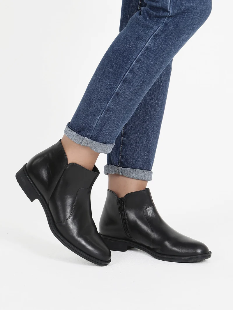 D JAYLON Stivaletti in pelle da donna - nero