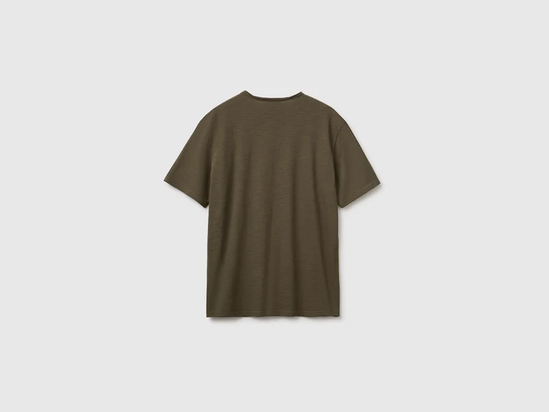 T-Shirt aus geflammter Baumwolle