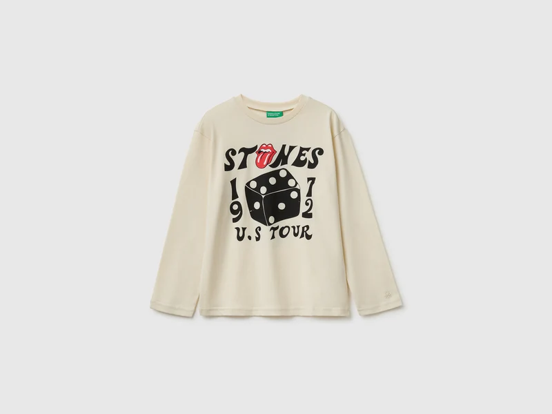 „The Rolling Stones“ T-Shirt mit Front- und Rückendruck