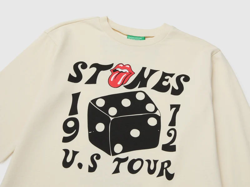 „The Rolling Stones“ T-Shirt mit Front- und Rückendruck