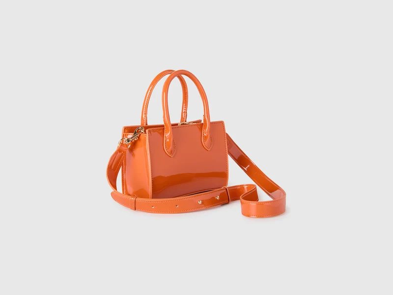 Mini-Lackledertasche