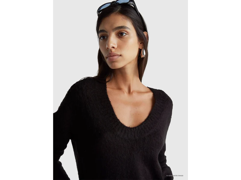 Warmer Pullover aus Mohairmischung