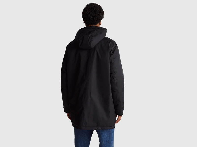 Gefütterter Parka aus Baumwolle und Nylon