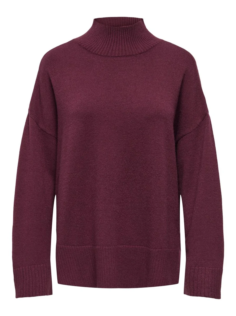 ONLMARY LS HIGH NECK SLIT KNT NOOS