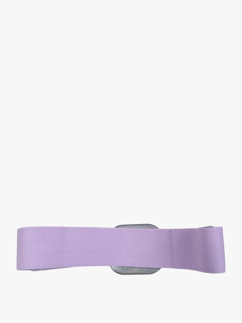 Cintura elastica con fibbia squadrata - lilla