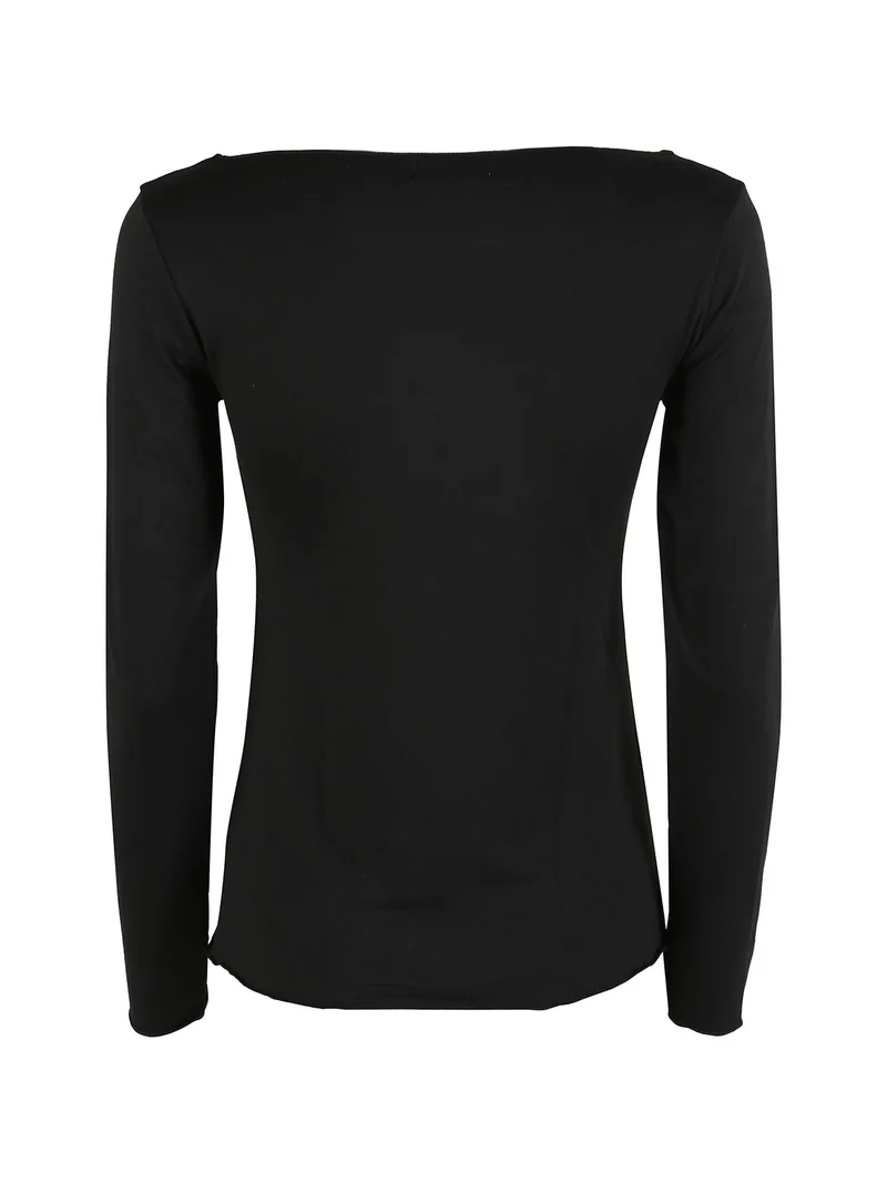 Maglia donna termo light con scollo a barca - nero