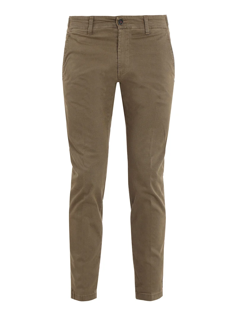 Pantaloni casual slim fit da uomo taglie grandi - khaki